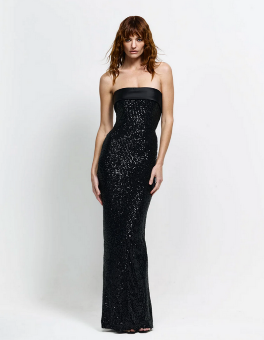 Effie Kats Thalia Gown Black Sequin