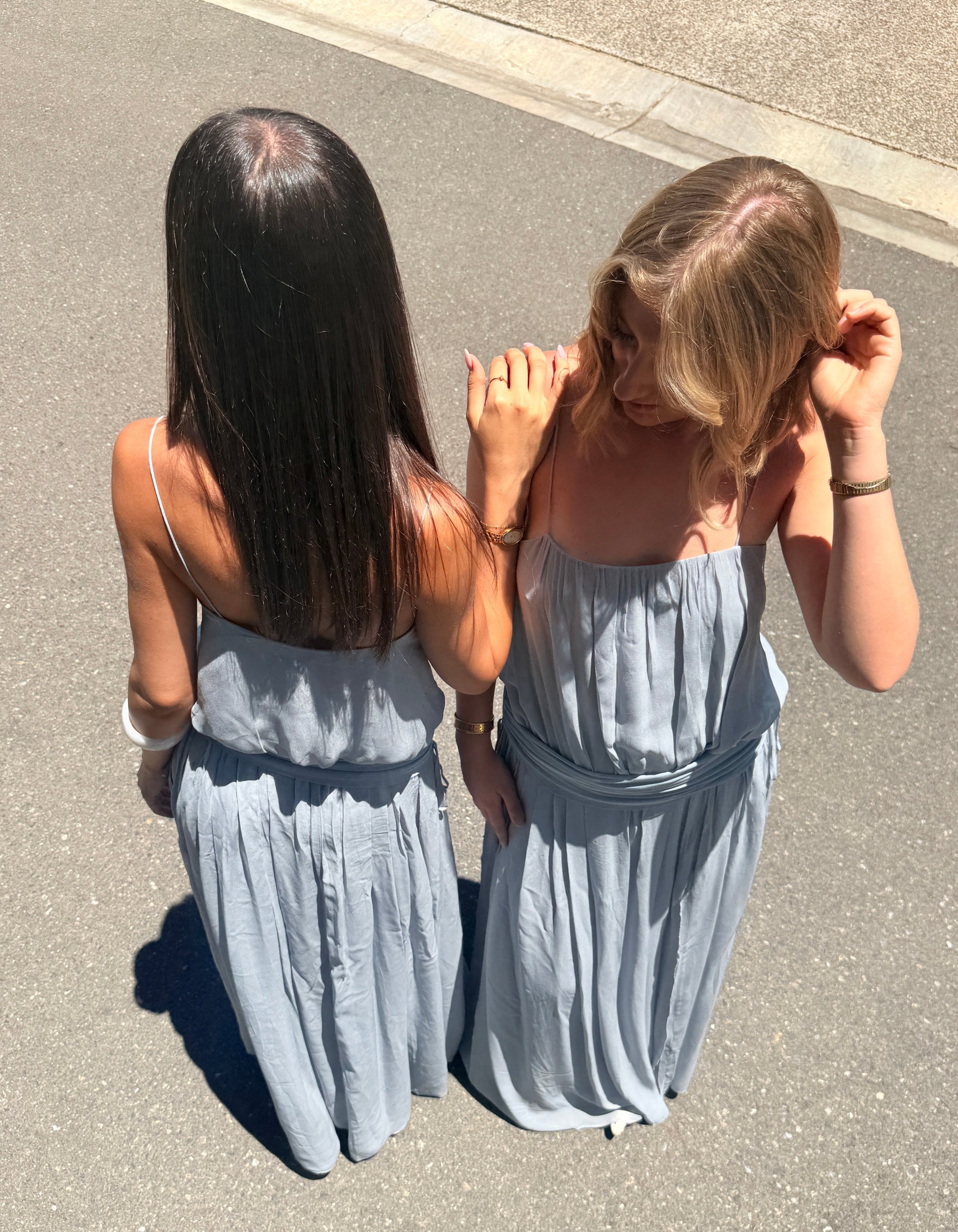 Bec + Bridge Camille Blouson Dress Cloud Blue