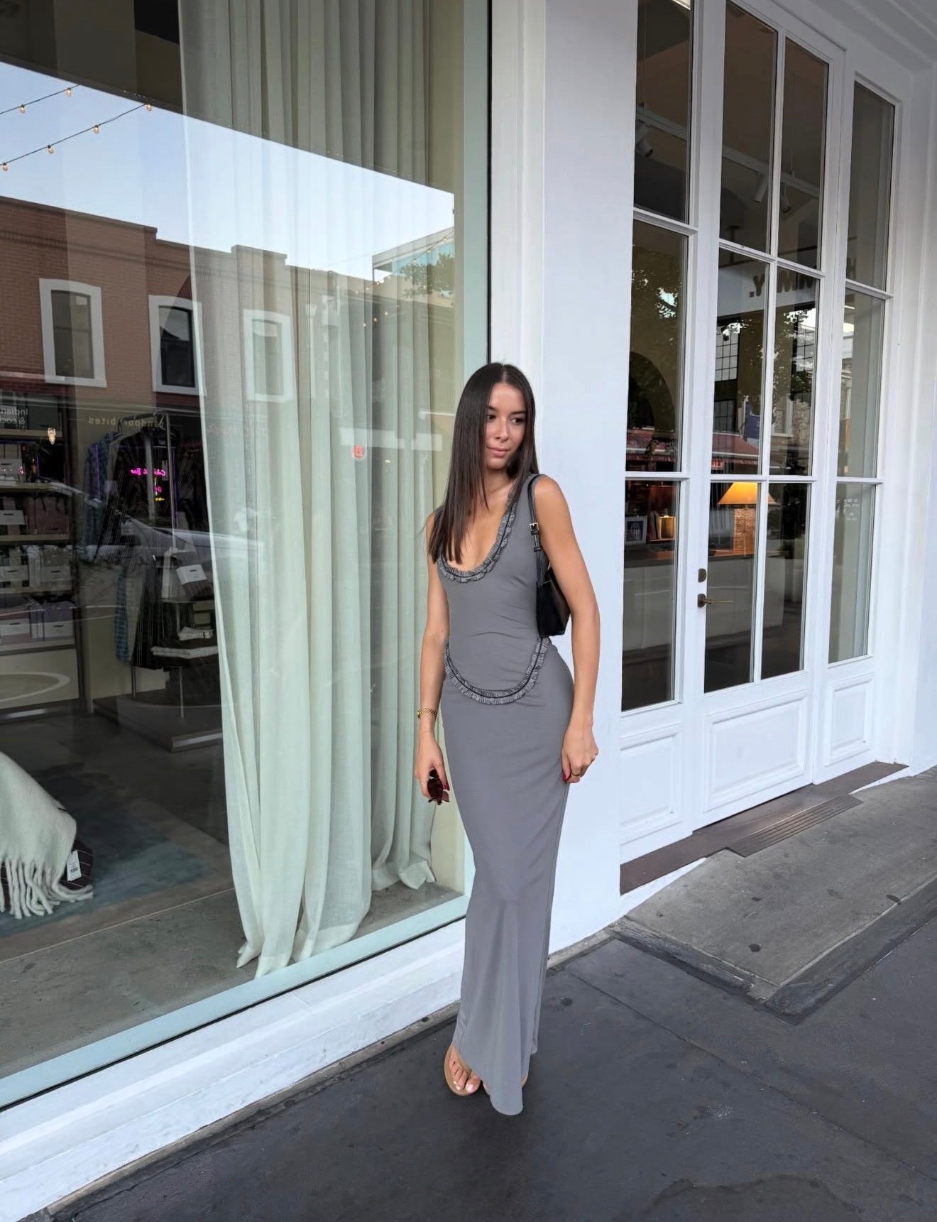 Amelie Teje Miro Maxi Dress Grey