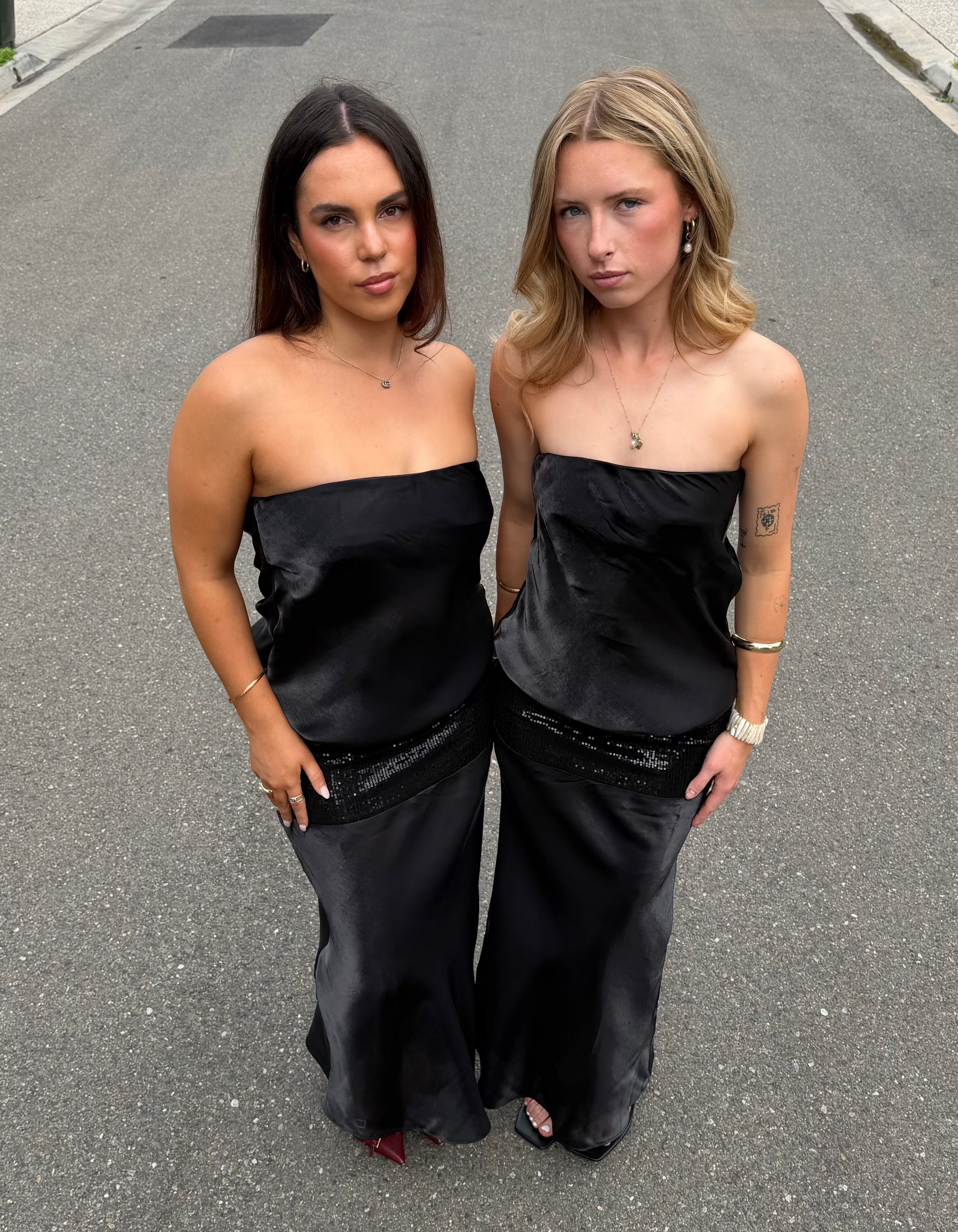 Mode Mischief Melt Maxi Dress Black