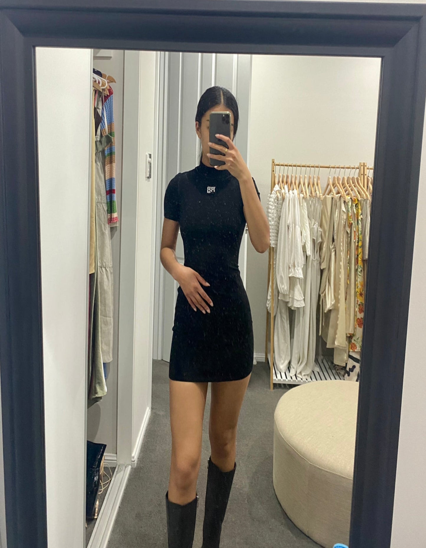 Alexander Wang Mock Neck Tee Dress