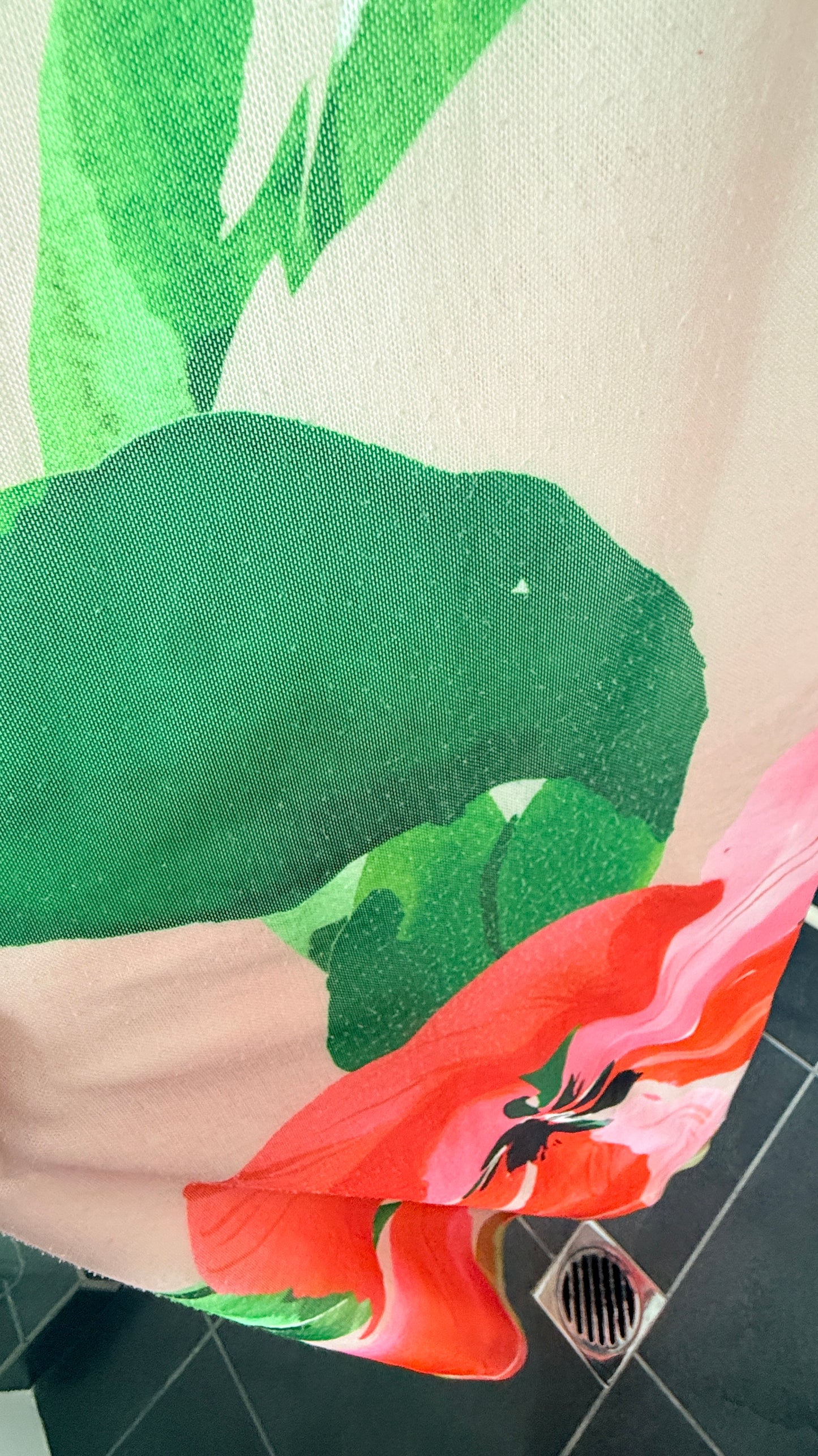 By Nicola Paloma Off Shoulder Mesh Maxi Dress in Orange Floral Scarf