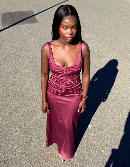 Ance Gria Atlein Gown Plum