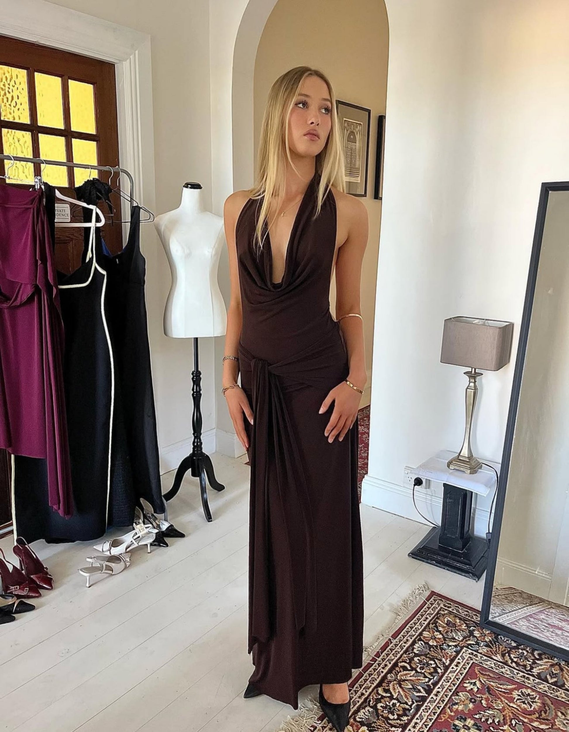 La Marie Nadia Dress Brown