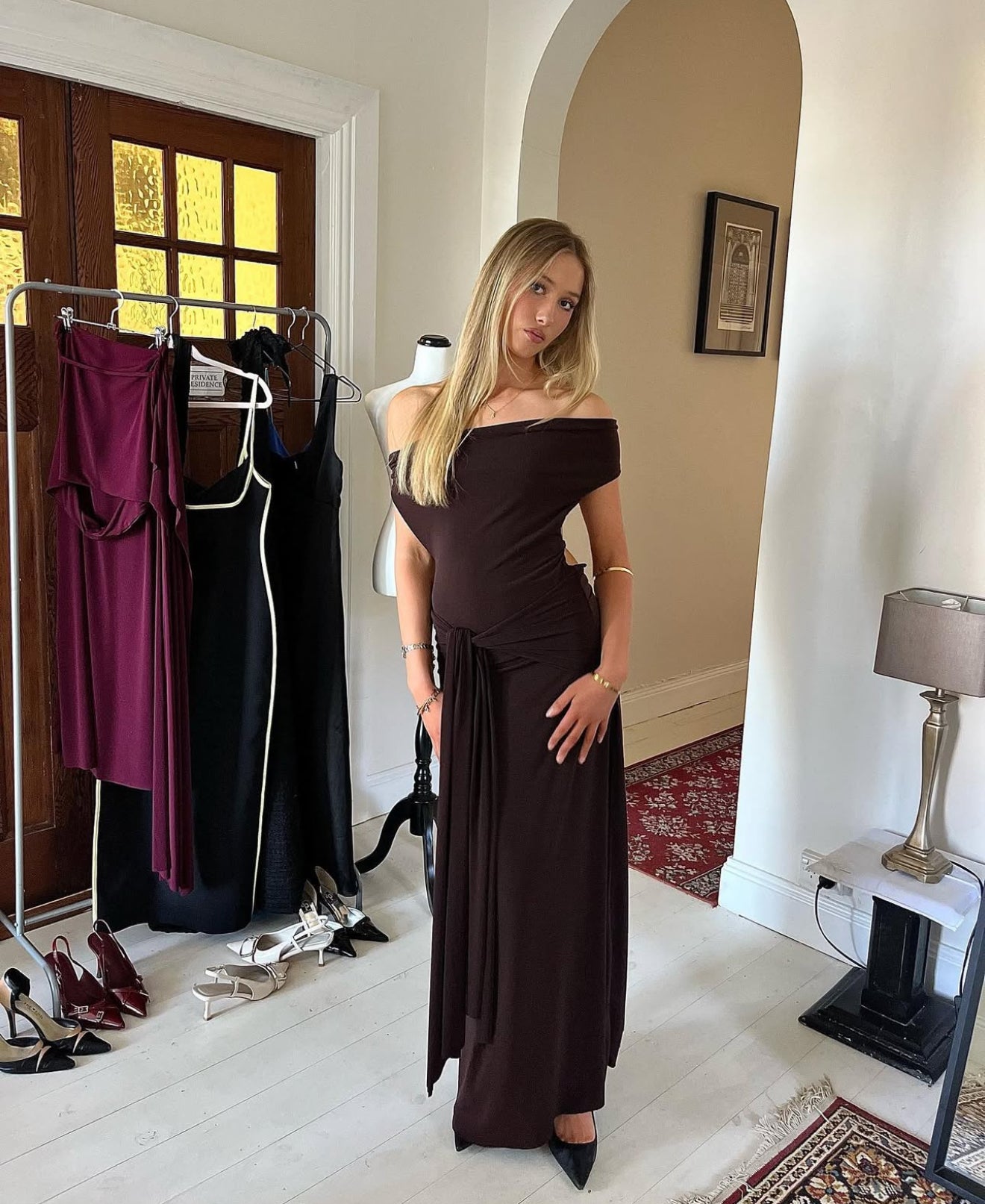 La Marie Nadia Dress Brown