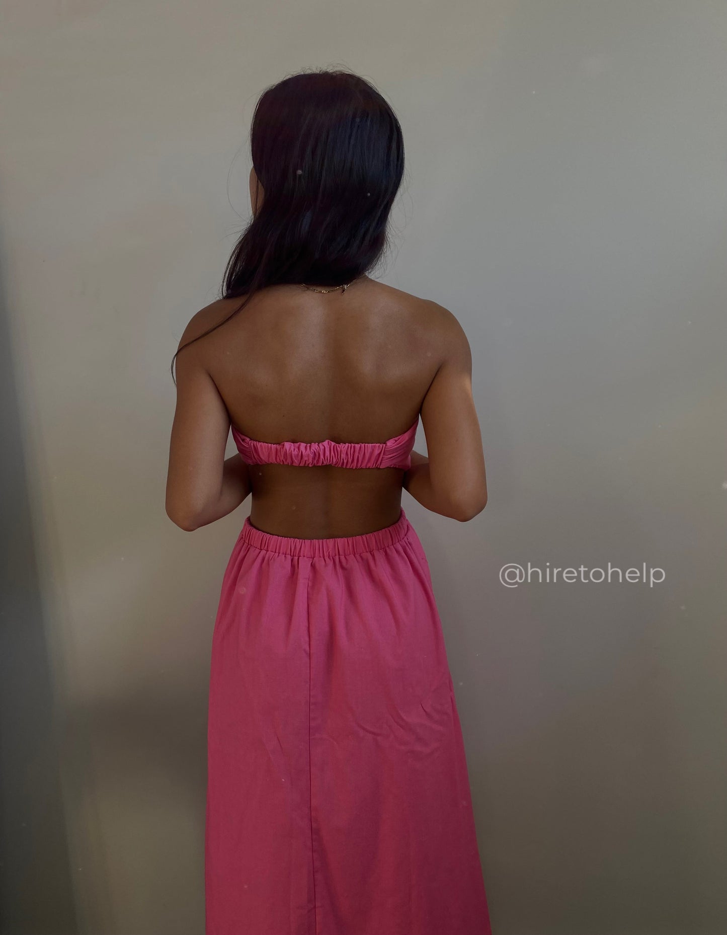 Charcoal Lorelai Dress - Pink