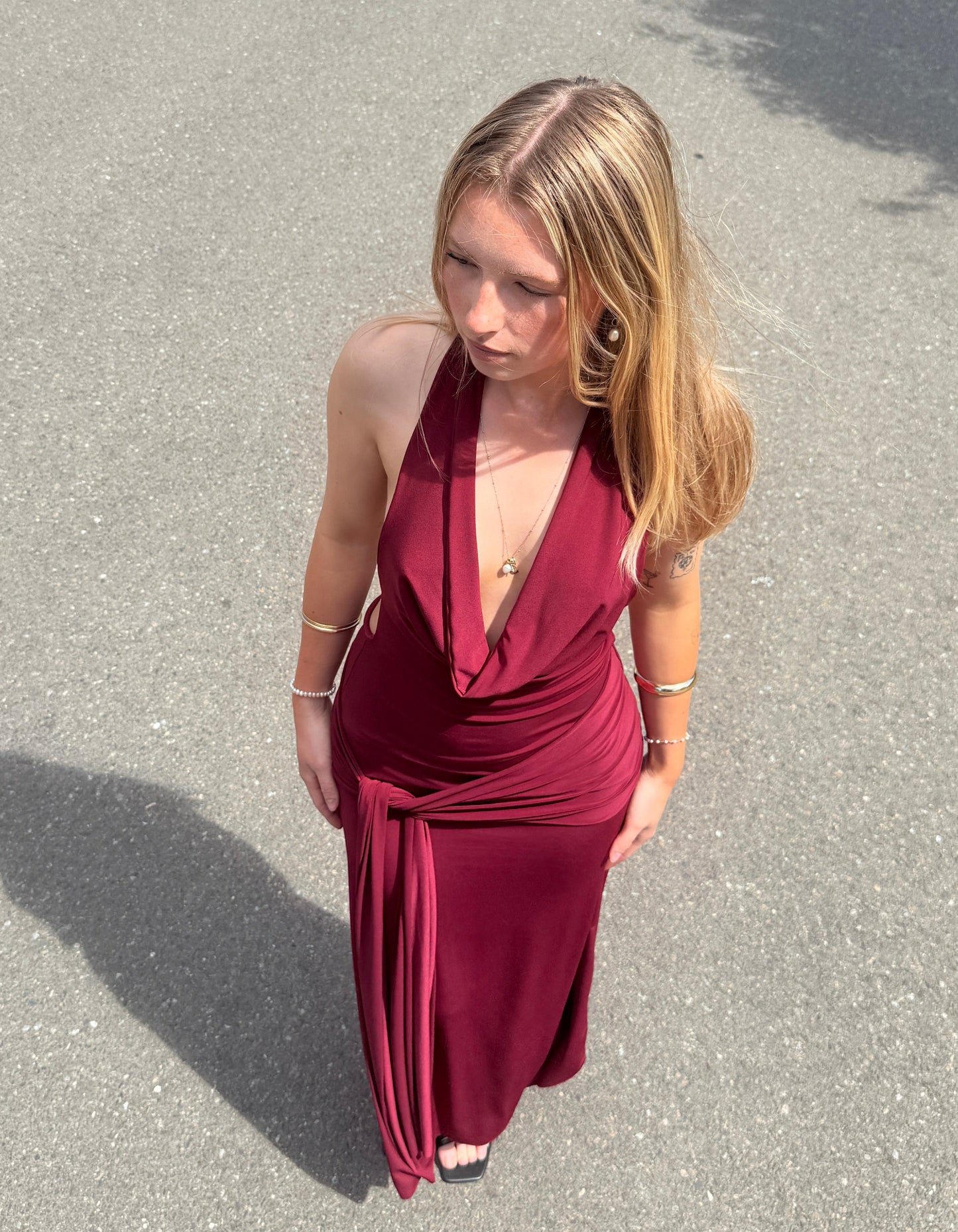 LaMarie Nadia Dress Burgundy