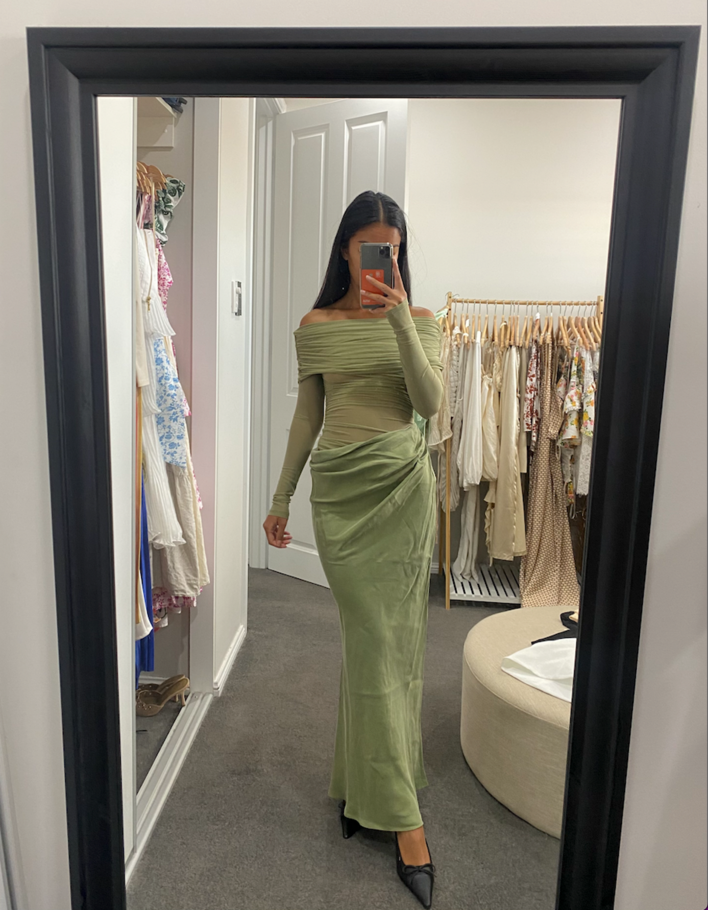 Benni Yasmin Off-Shoulder Maxi Dress