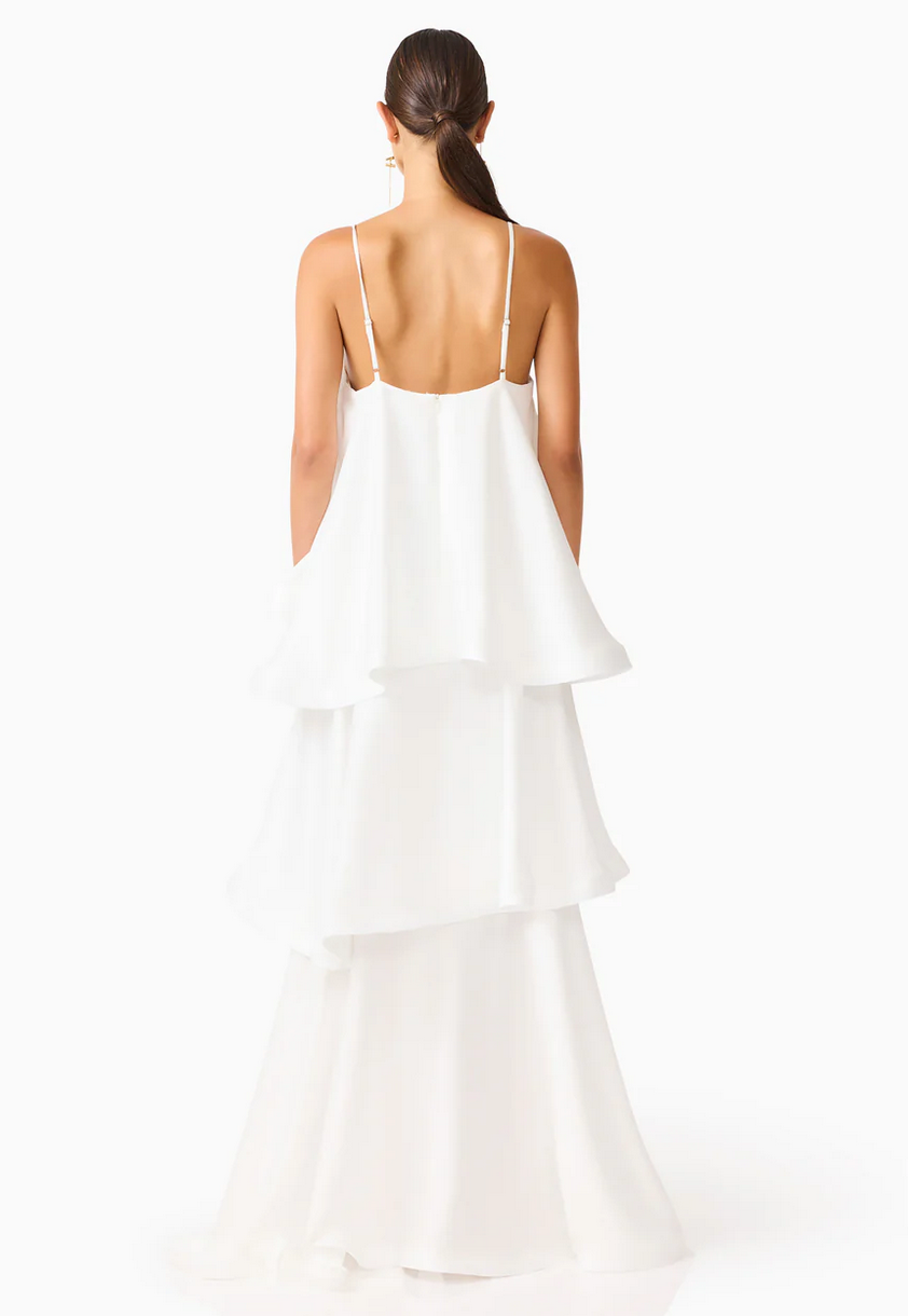 Elliatt Tilly Tiered Maxi Dress in White