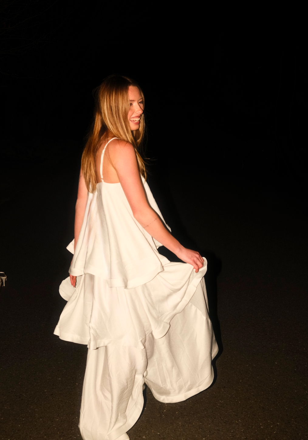 Elliatt Tilly Tiered Maxi Dress in White