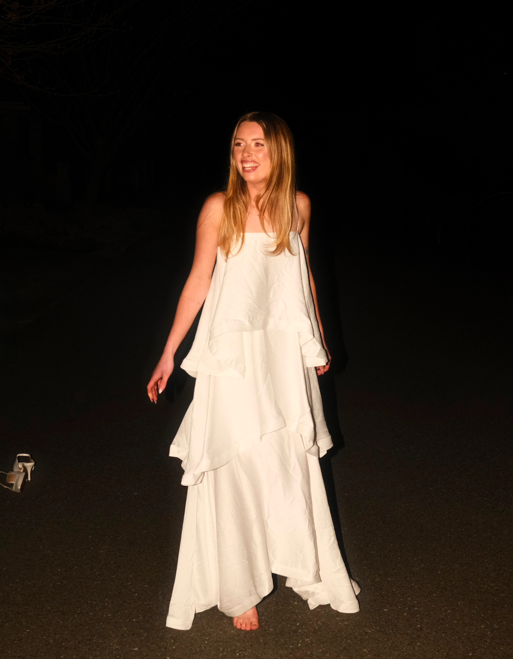 Elliatt Tilly Tiered Maxi Dress in White
