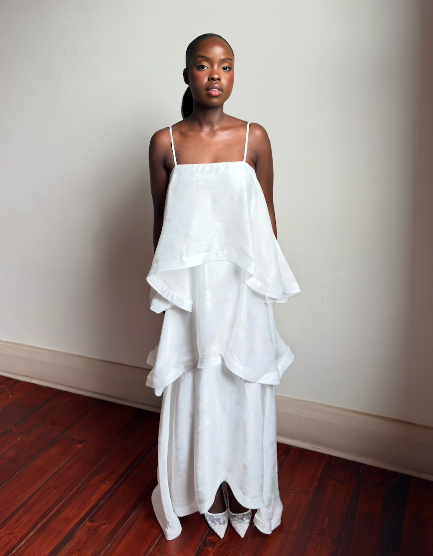 Elliatt Tilly Tiered Maxi Dress in White