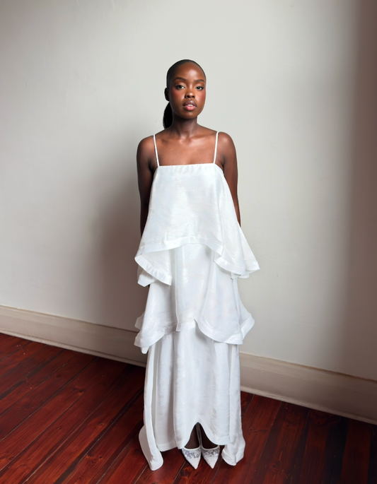 Elliatt Tilly Tiered Maxi Dress in White