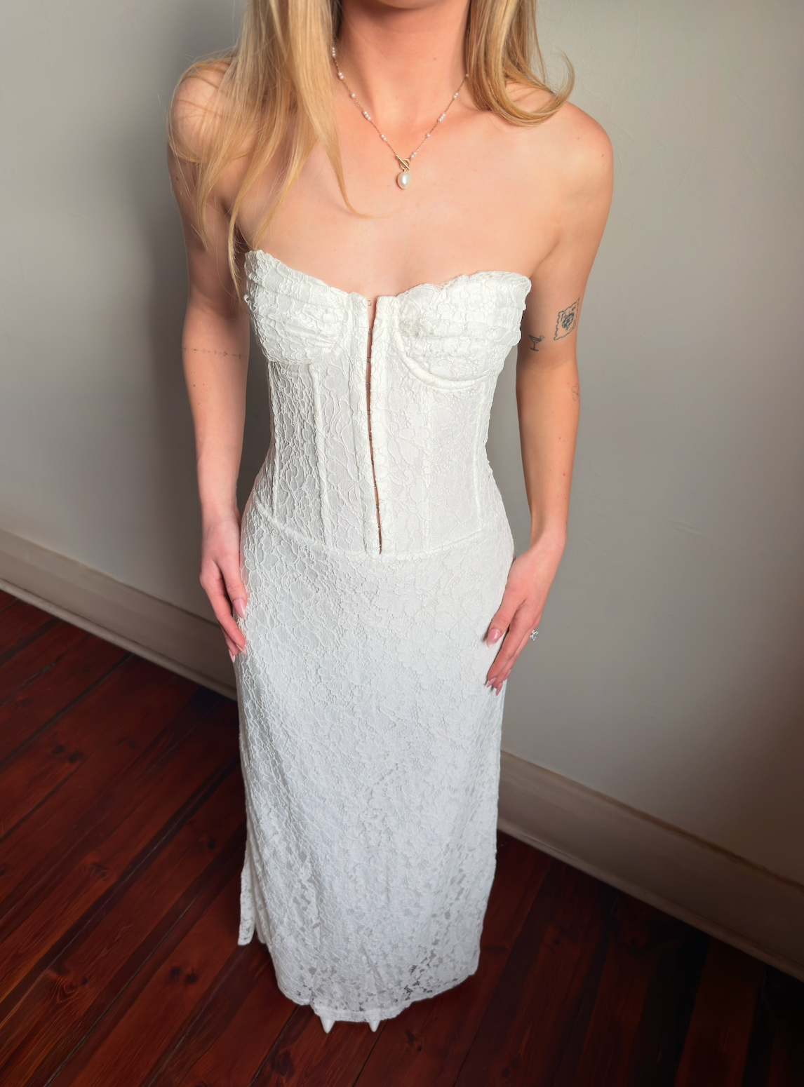 Strapless Lace Corset Dress