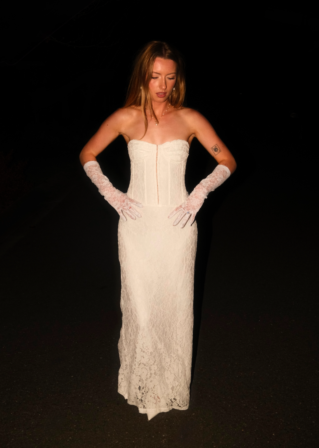 Strapless Lace Corset Dress